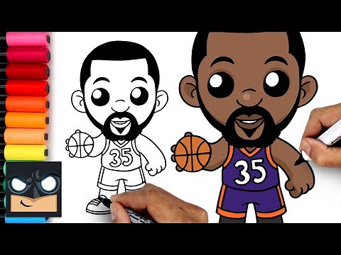 How To Draw Kevin Durant | Phoenix Suns