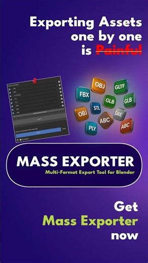 Mass Exporter #blender #addon #3d