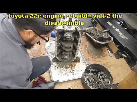 Toyota 22r engine rebuild = video #2 the disassemble
