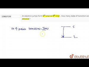 An electron jumps form 5^(th) sehell to 2^(th) shell . How many state fo transition are possinle...