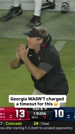 Bleacher Report on Instagram: "Kirby Smart told the officials he was clapping, and Georgia got to keep their timeout 😳"