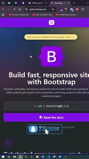 Write HTML Code Using Bootstrap in 10 Seconds! 😱💻✨ #shorts #shortsvideo