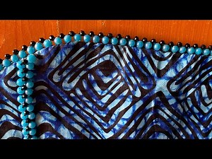 Beading tutorial on fabric edges
