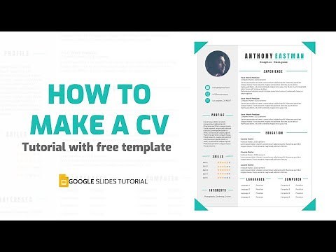 How to make a Professional CV with free Template | Google Slides