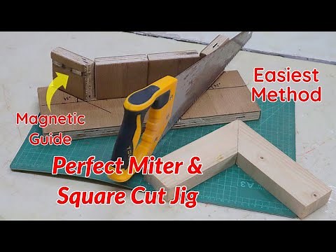 The Perfect Miter Cutting Jig - Accurate Square and Miter Cuts Using Hand Saw