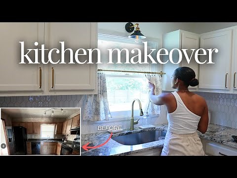 I Gave My 90's Kitchen An EXTREME DIY MAKEOVER | Full Start to Finish Kitchen Renovation