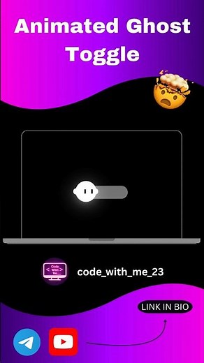 Animated Ghost Toggle 👻 HTML CSS JS