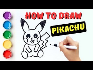 How To Draw Pikachu Simple Step By Step | Easy Draw For Kids