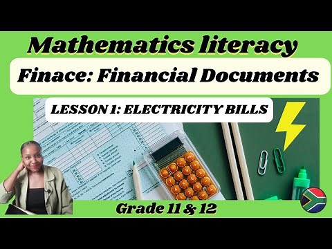 Grade 12 Maths Literacy Finance: Financial documents