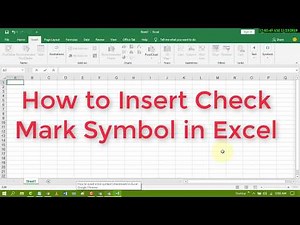 How to Insert Check Mark Symbol in Excel