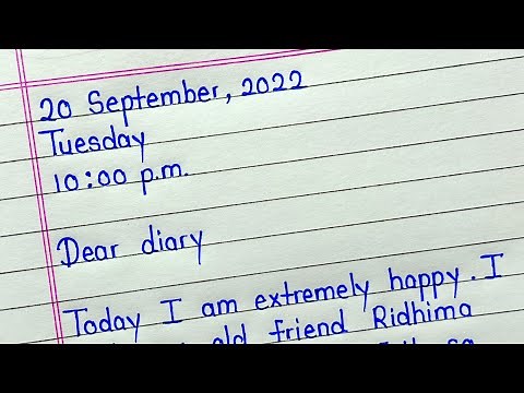 How to write diary writing 2024 || Diary entry on meeting an old friend