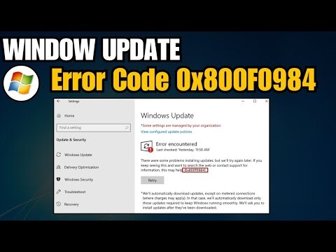 How To Fix Windows Update Error 0x800f0984