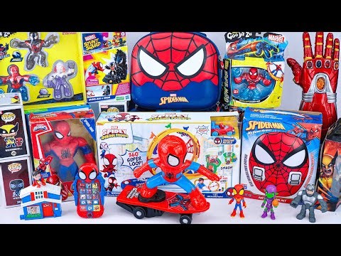 Marvel Spiderman Toys Unboxing Review | MARVEL Web Dart Launcher | Iron Man Infinity Gauntlet Glove