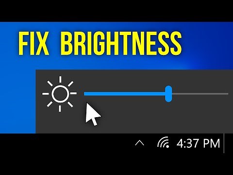 How to Fix Windows 10 Screen Brightness Control Not Working