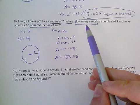 Circle Word Problems