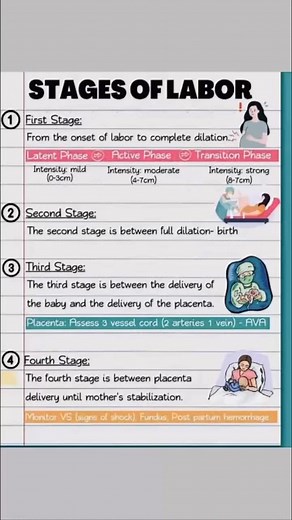 76K views · 1K reactions | Labor and delivery involves three stages, including contraction and labor, pushing and birth of the baby, and the exit of the placenta. That said, all people tend to experience the stages differently. Knowing what to expect at each stage can help you feel calm and prepared once labor begins. | Med G | Facebook