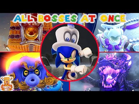 Super Mario Odyssey - 6 BOSSES ALL AT ONCE WITH SONIC (Hardest Boss Battles)