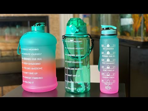 Motivational Water Bottles 32oz vs 64oz vs 128oz (1 gallon) Amazon Purchase