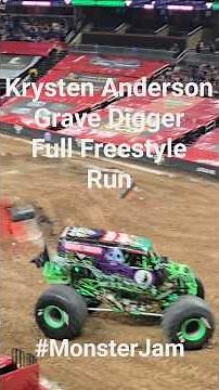 Full Freestyle Run for Grave Digger Krysten Anderson 1st Female Driver #monstertruck #monsterjam