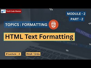 HTML Text Formatting (Part-4) | Basic HTML Elements Explained for Beginners