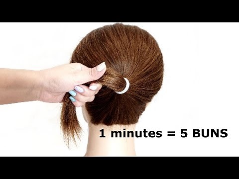 5 one-minute buns for short hair.