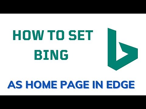 how to set bing as home page in edge
