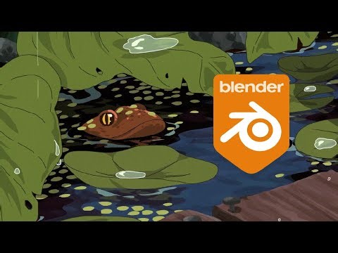 Atmospheric Anime Rain Scene in Grease Pencil