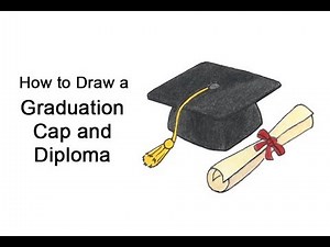 How to Draw a Graduation Cap and Diploma