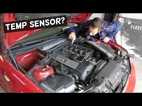 WHERE IS THE COOLANT TEMPERATURE SENSOR LOCATED ON BMW E46 E39 E53 E83 X3 X5 Z3 Z4 E60 E65