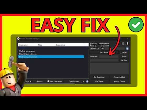 How To Fix Roblox Account Manager Not Working - Easy FIX!