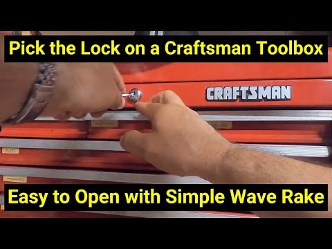🔒Lock Picking ● Pick the Lock on a Craftsman Toolbox ● Easy Open with Simple Wave Rake