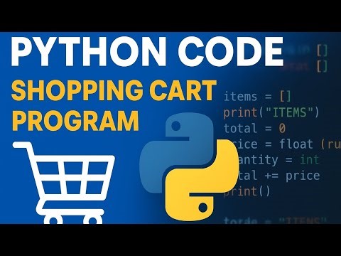 Shopping cart program using python||Beginner