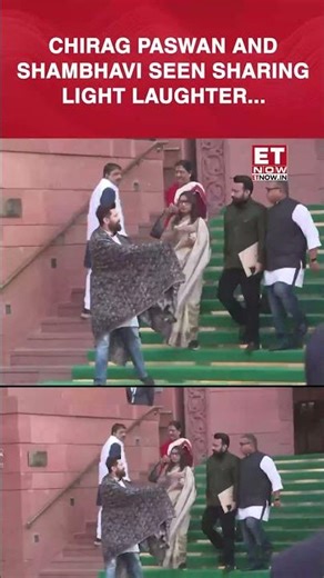 MP Chirag Paswan and Shambhavi Seen Sharing A Light Laughter Outside Sadan | Winter Session 2025