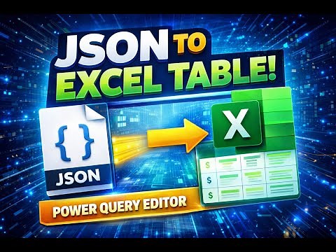 Convert Json Data to Excel Table Using Power Query Editor #PowerQuery #JSONtoExcel #ExcelTips
