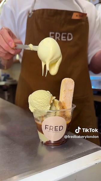 Pistachio Affogato Delight at Fred's Bakery