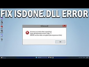 How To Fix ISDone dll Error While Installing Games - Easy Fix