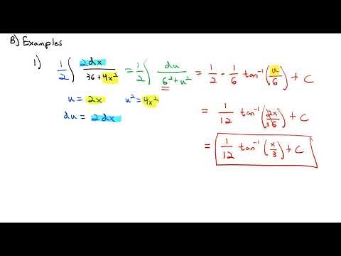 5.7 Integrals Resulting in Inverse Trigonometric Functions