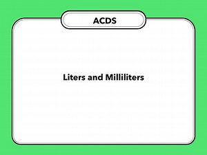 Liters And milliliters