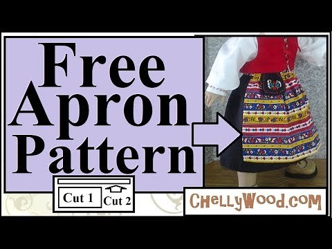 Free Doll Clothes Patterns: 18 Inch Doll Apron