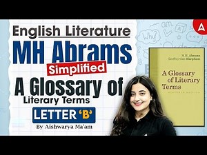 UGC NET English Literature MH Abrams Simplified A Glossary of Literary Terms By Aishwarya Mam