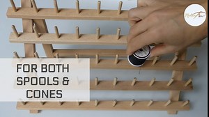 Madam Sew 60-Spool Sewing Thread Rack for Spools of Thread – Free Standing or Wall Mount Embroidery Thread Holder with Attached Eyelets for Sewing Thread Organizer and Storage