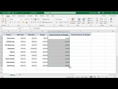 How to Calculate Percent Variance in Excel - Office 365