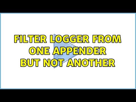 Filter logger from one appender but not another (2 Solutions!!)