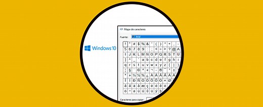 ▷ Abrir Mapa de Caracteres Windows 10