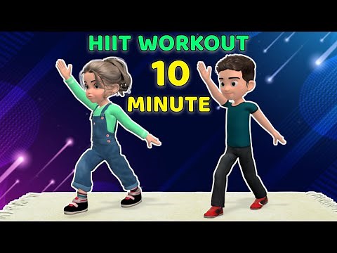 10 MINUTE HIIT WORKOUT FOR KIDS - INDOOR EXERCISE