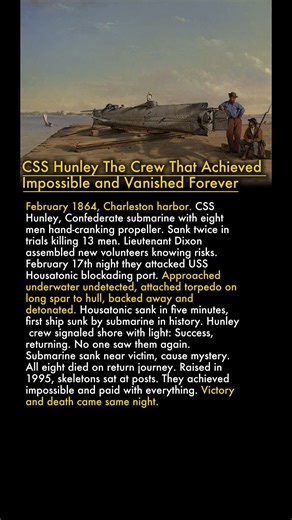 🌊 Submarine Sank Ship First in History All Eight Drowned With Her 💀⚓