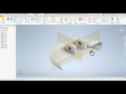 Autodesk Inventor Work Features Basics, Planes, Axes and Points.