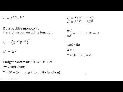 Utility Maximization: The Substitution Method