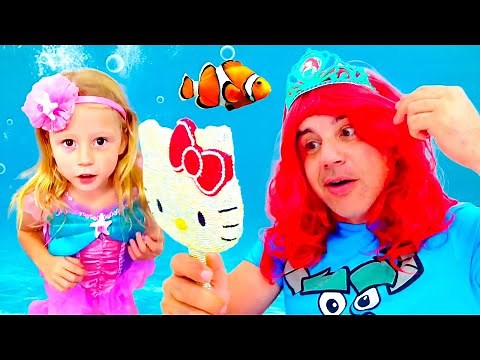 Nastya se transforme en petite sirène, histoire drôle pour les enfants