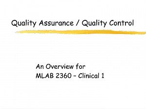 Quality Assurance / Quality Control - SlideServe